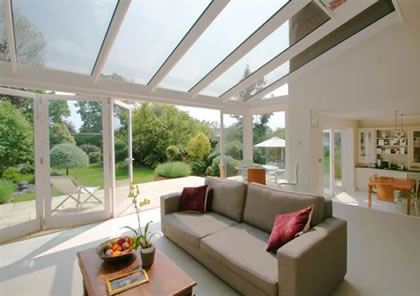 Conservatory with folding, sliding doors in Ealing, West London