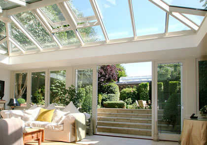 Orangery with large roof lantern in South West London