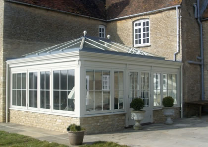 Traditional Orangery on listed house in Oxford